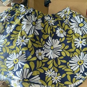 Aerie Side Tie Skirt Blue Floral - size M